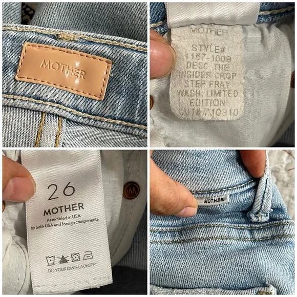 MOTHER The Insider Crop Step FrayJeans In LIMITED EDITION Size 26